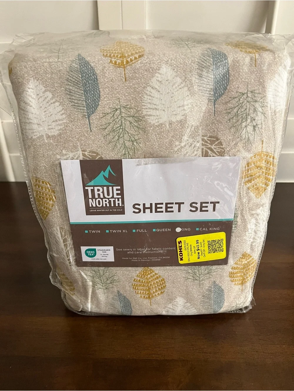 True North King sheet set NEW in bag